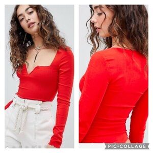 NWT Free People V-Wire Zoe Bodysuit Medium